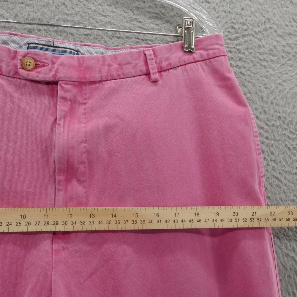 Peter Millar Men Raleigh Washed Twill Chino Pant‎ 38x28 Pink Flat Front Straight